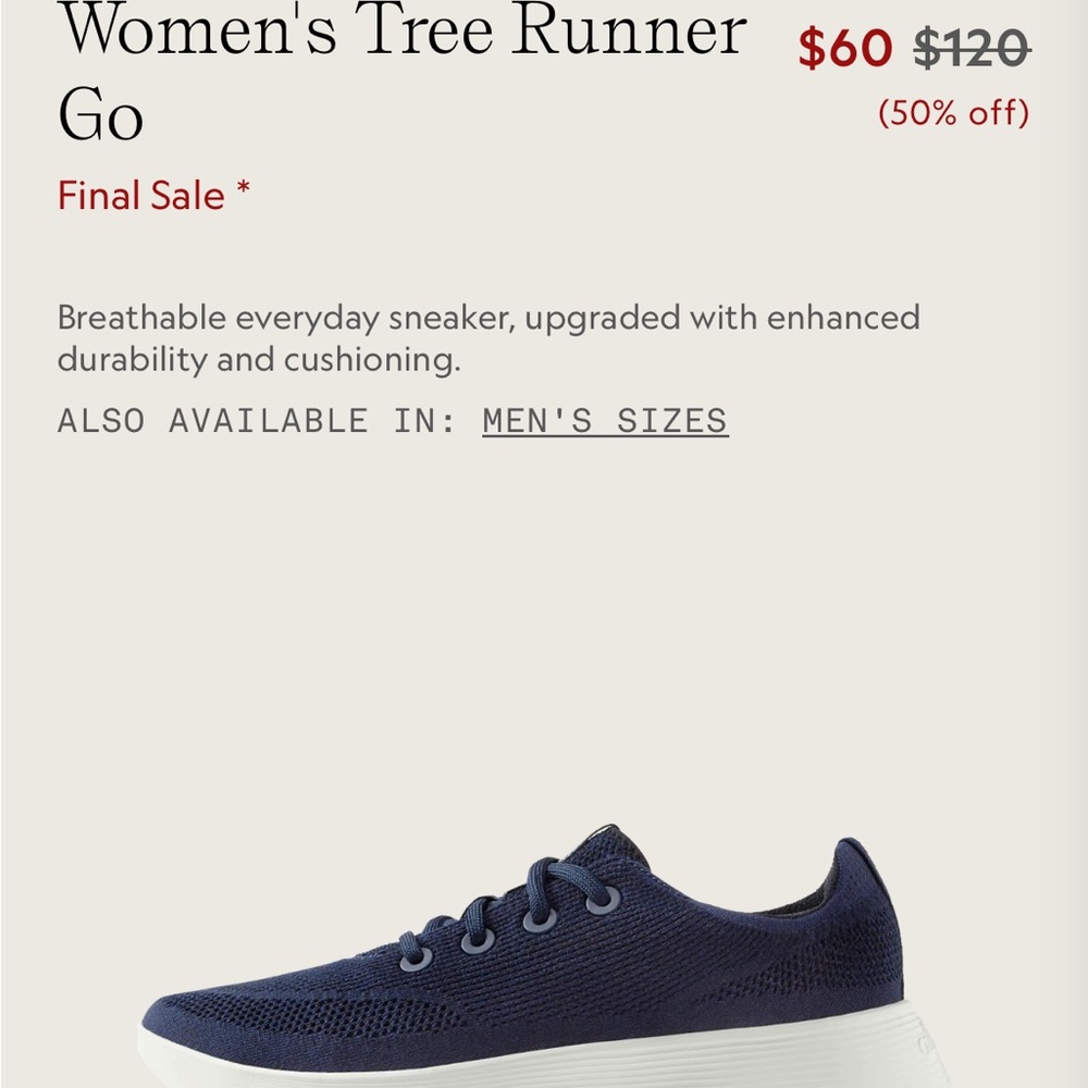 Allbirds tree runner go sneakers size 8.5 - Picture 10 of 10